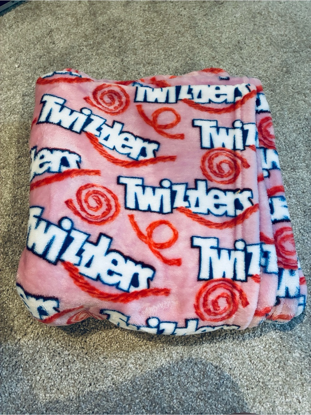 Throw Blanket Twizzlers Candy Plush Pink